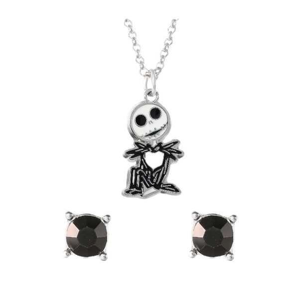 Disney Nightmare Before Christmas Jack Skellington 
Necklace & Earrings - Picture 2 of 11